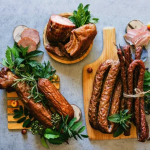 kulma wędliny tradycyjnie wędzone zdrowe smaczne mięso sklep internetowy stacjonarny gdów Zestaw testera [polędwiczka wędzona, kiełbasa wiejska, szynka domowa]